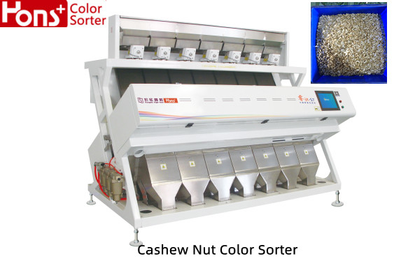 High Accuracy CCD Cashew Nut Color Sorter High Capacity 7 Chutes